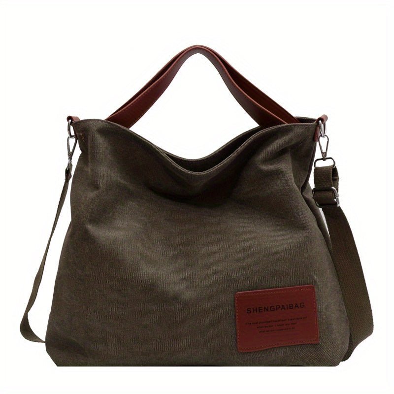 Layla | Women's Large Shoulder Canvas Tote Bag Adjustable Strap Hobo