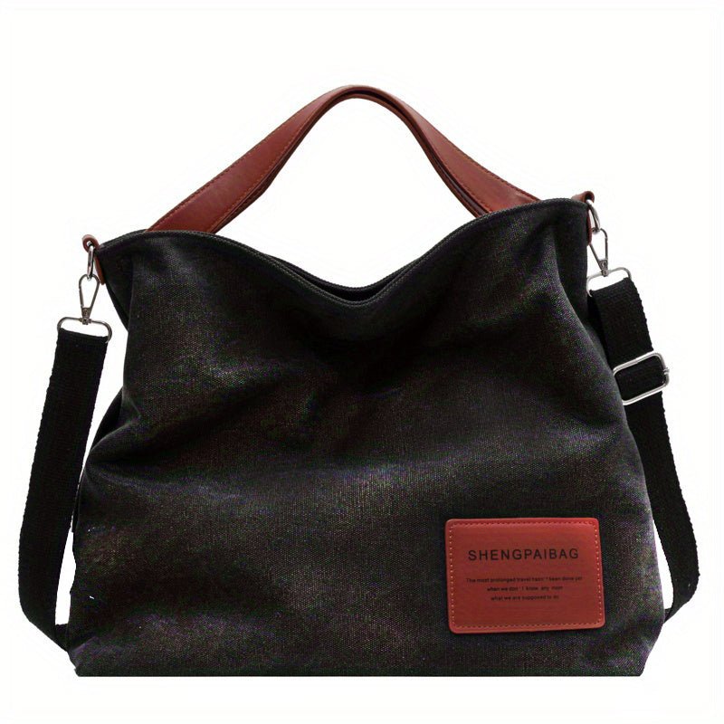 Layla | Women's Large Shoulder Canvas Tote Bag Adjustable Strap Hobo