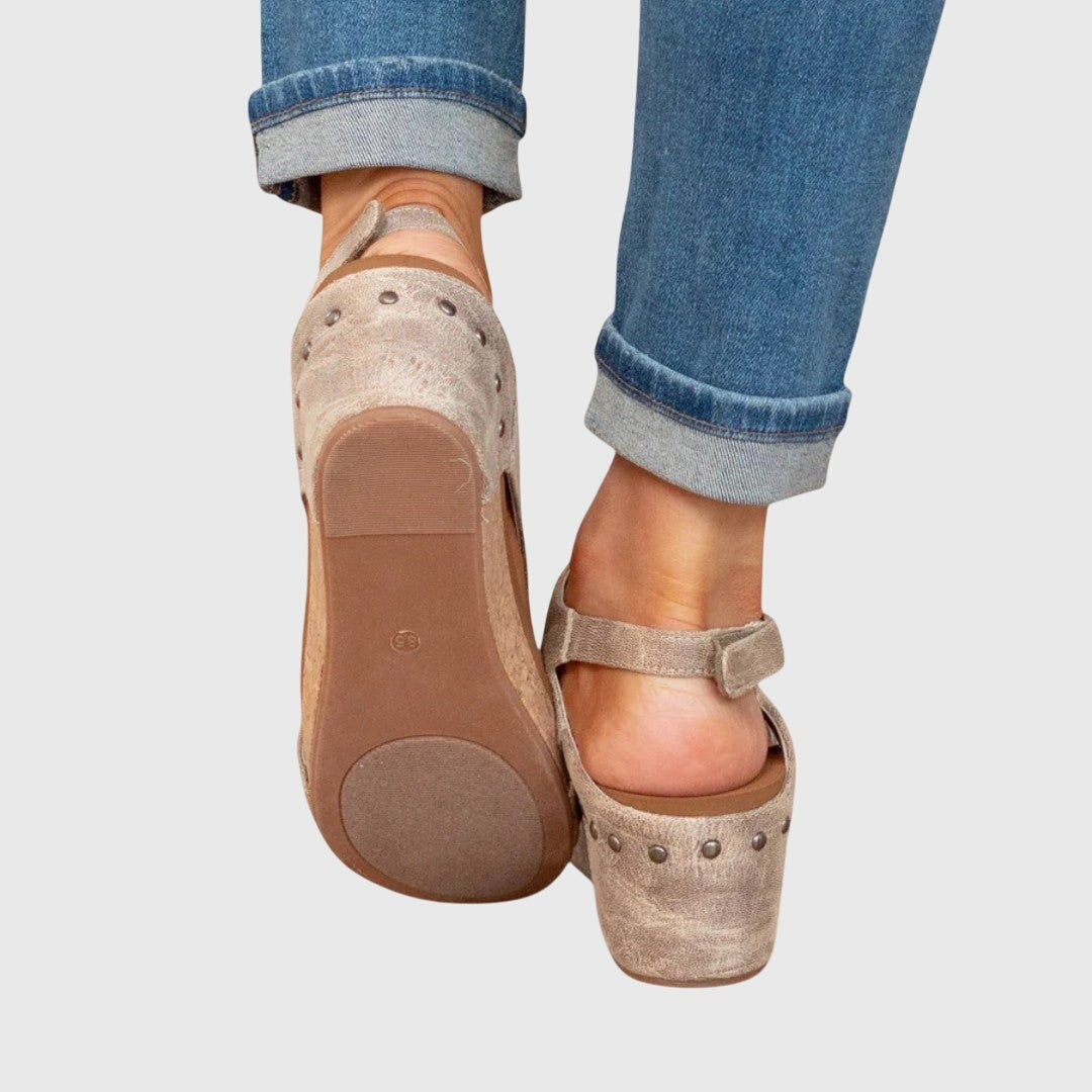 Penelope | Women's Orthopedic Cork Wedge Open-Toe Comfortable Sandals