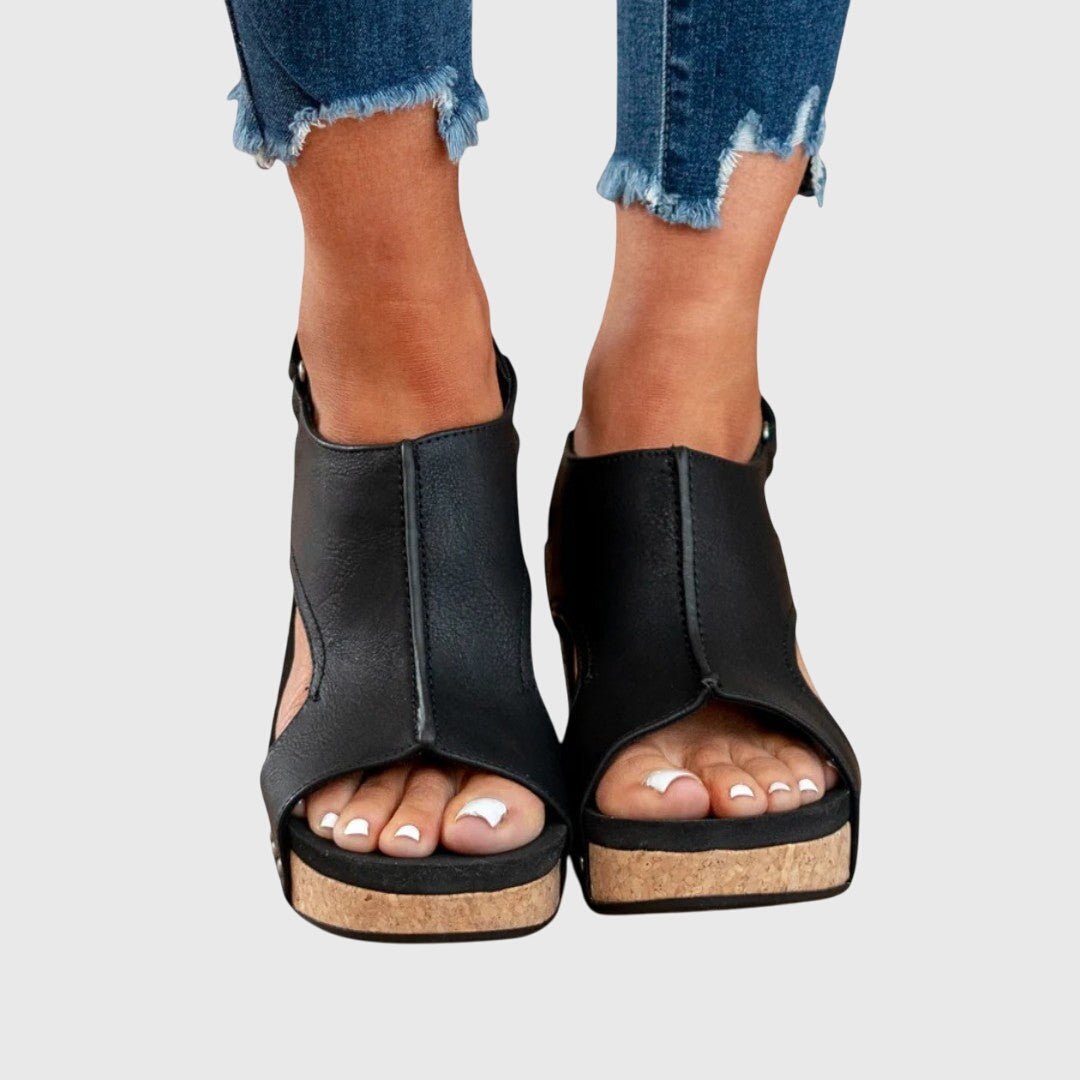 Penelope | Women's Orthopedic Cork Wedge Open-Toe Comfortable Sandals