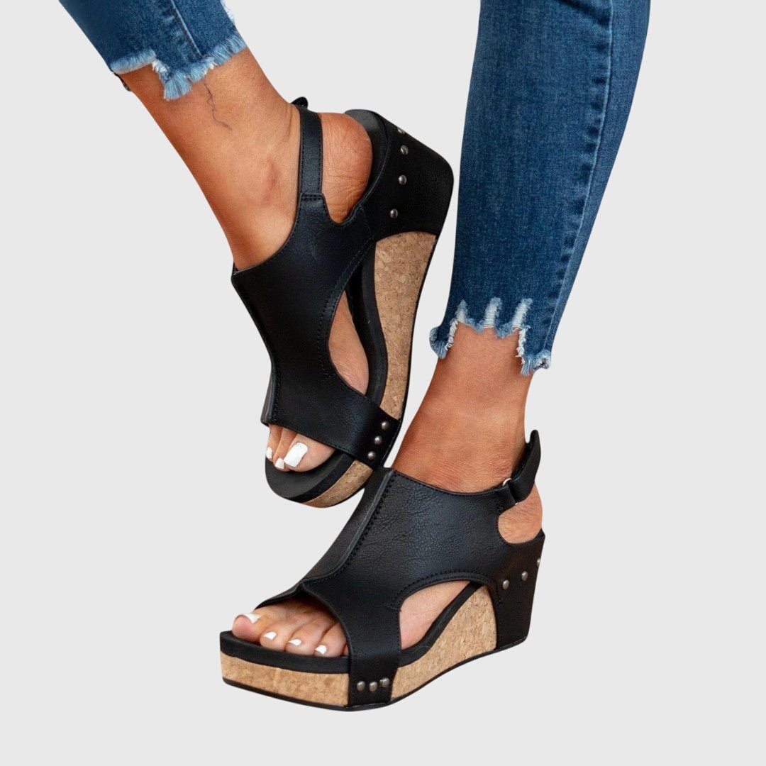Penelope | Women's Orthopedic Cork Wedge Open-Toe Comfortable Sandals