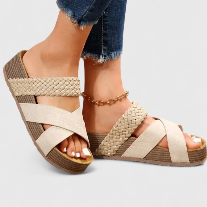 Amelia | Women's Orthopedic Platform Comfortable Sandals Braided Cross-Strap