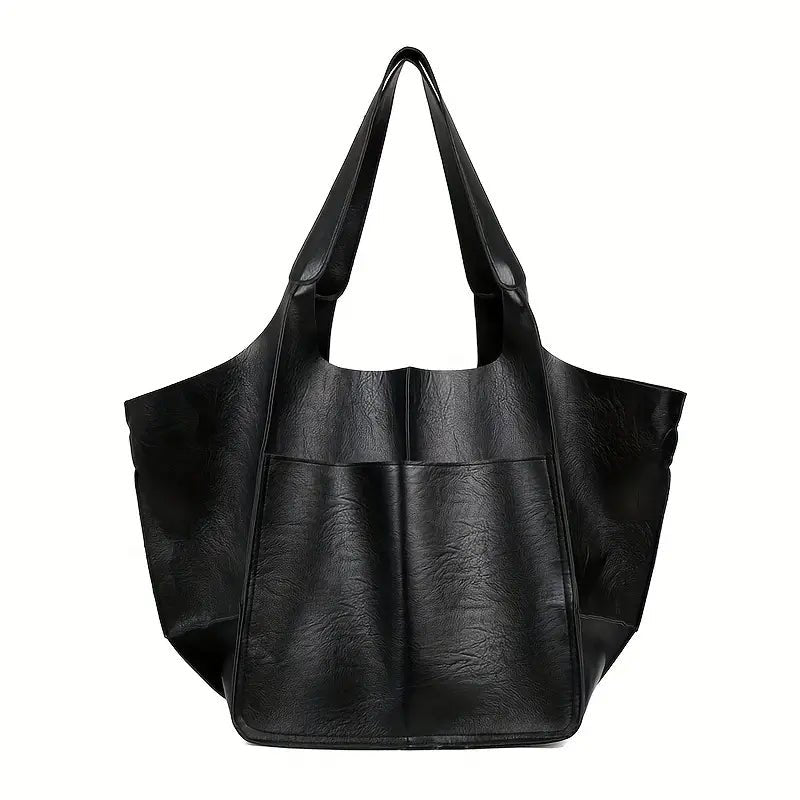 Harper | Women's Oversized Vegan Leather Magnetic Closure Tote Bag