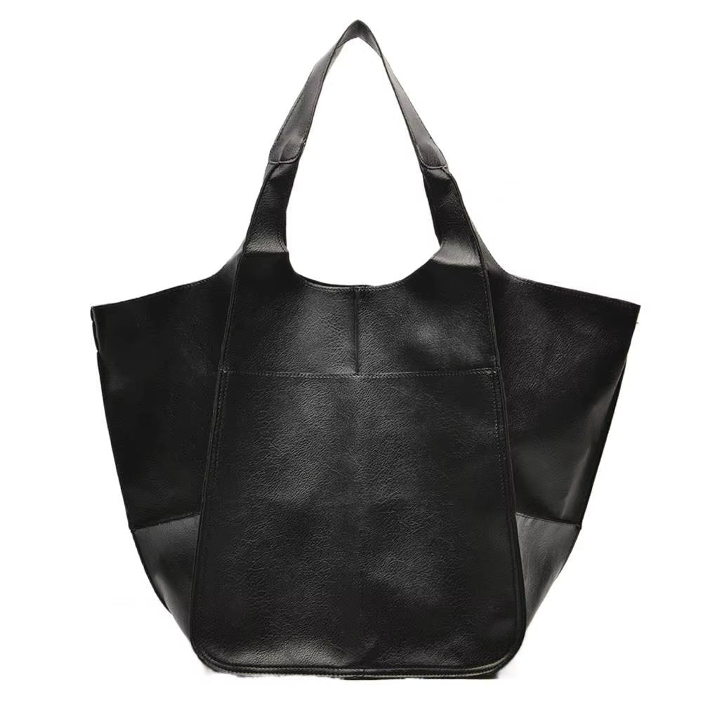 Harper | Women's Oversized Vegan Leather Magnetic Closure Tote Bag