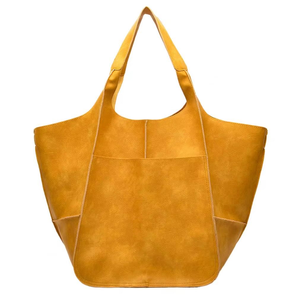 Harper | Women's Oversized Vegan Leather Magnetic Closure Tote Bag