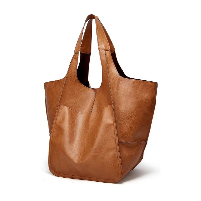 Harper | Women's Oversized Vegan Leather Magnetic Closure Tote Bag