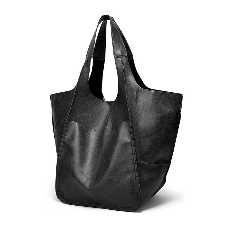 Harper | Women's Oversized Vegan Leather Magnetic Closure Tote Bag