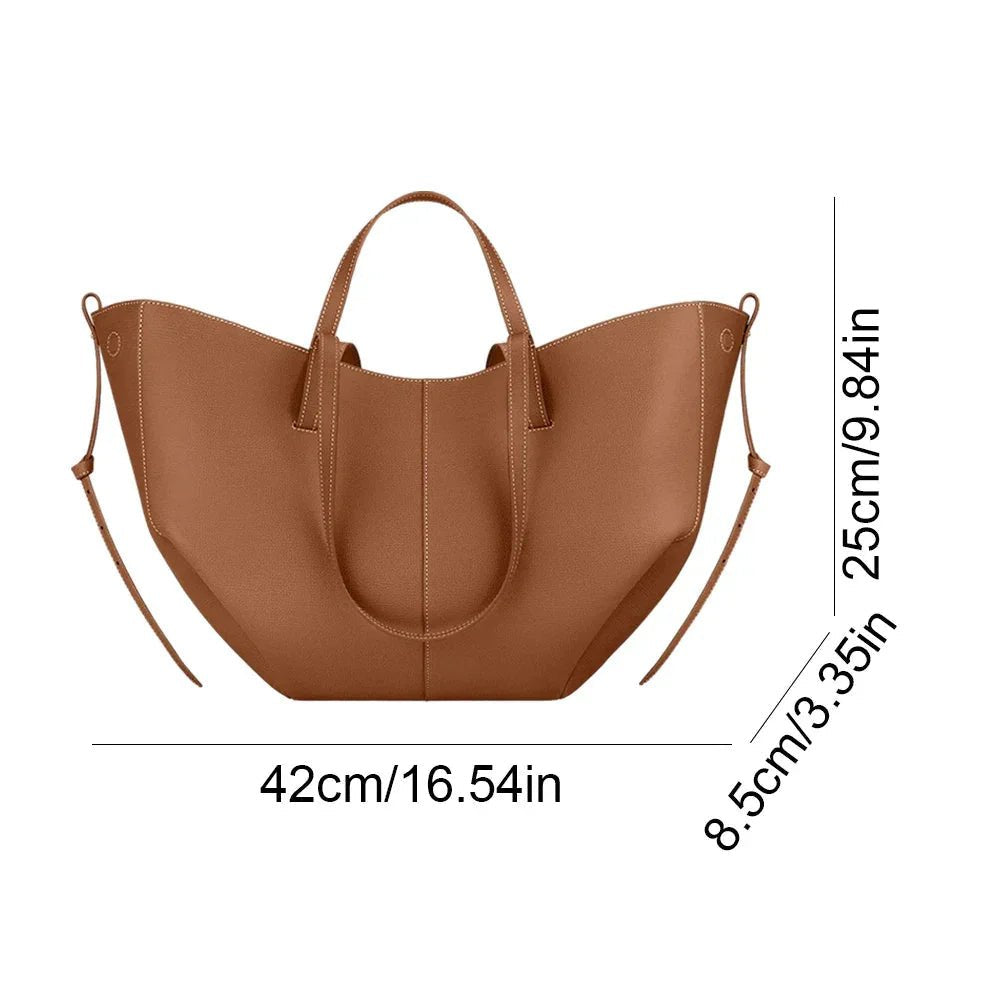 Isabella | Women's Oversized Vintage PU Leather Shoulder Tote Bag