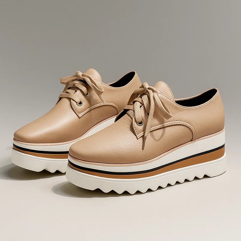 Grace | Women's Platform Oxford Shoes Lace Up Wedge Sneakers