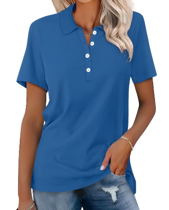 Layla | Women's Polo Shirt Short Sleeve Cotton Blend Classic Fit