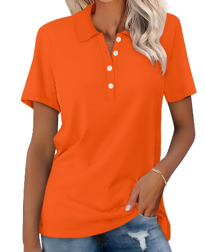 Layla | Women's Polo Shirt Short Sleeve Cotton Blend Classic Fit