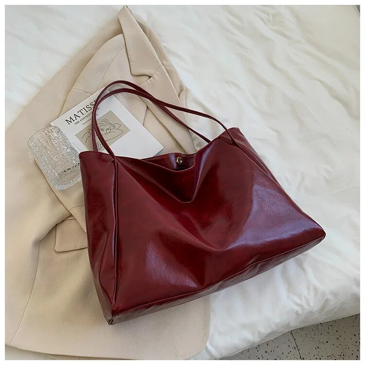 Scarlett | Women's Retro Large-Capacity PU Leather Shoulder Tote Bag