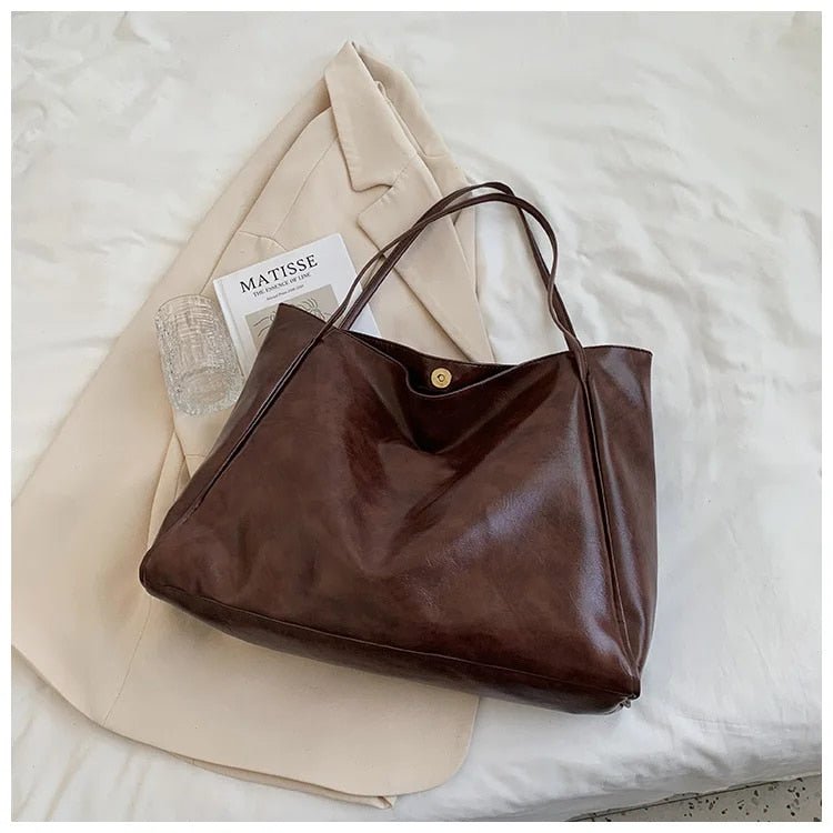 Scarlett | Women's Retro Large-Capacity PU Leather Shoulder Tote Bag