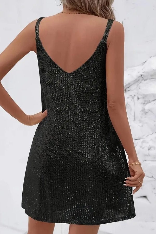 Camila | Women's Sleeveless Sequin Mini Evening Gown Cocktail Dress