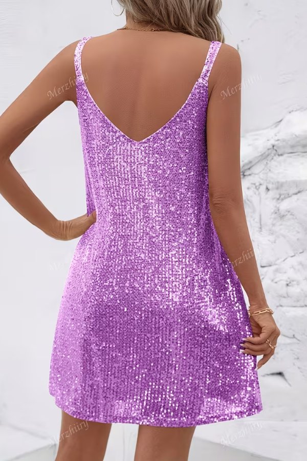 Camila | Women's Sleeveless Sequin Mini Evening Gown Cocktail Dress