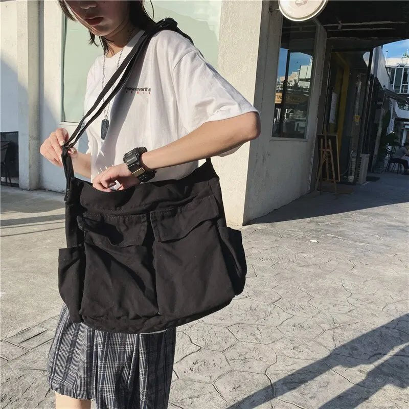 Scarlett | Women's Vintage Multi-Pocket Canvas Tote Bag Crossbody Shoulder Bag