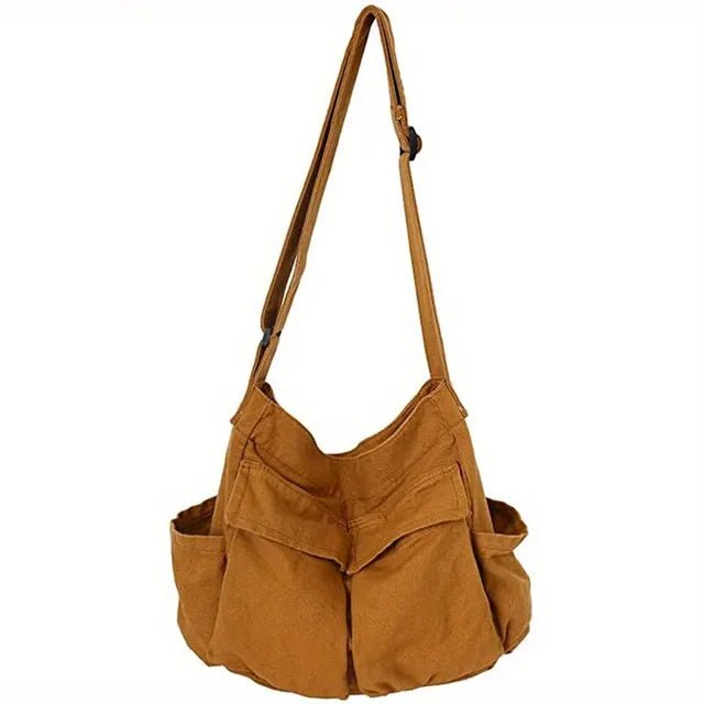 Scarlett | Women's Vintage Multi-Pocket Canvas Tote Bag Crossbody Shoulder Bag